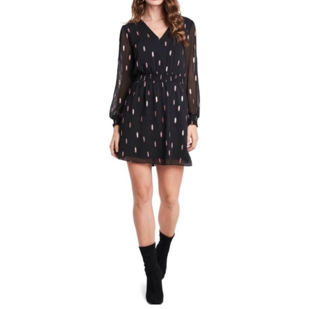 1. State Black Dress with Pink Details